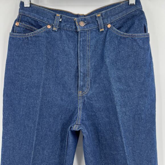 Vintage Levi's White Tab Dark Wash High Rise Straight Leg Jeans 60s 70s Size 29” - Picture 3 of 9